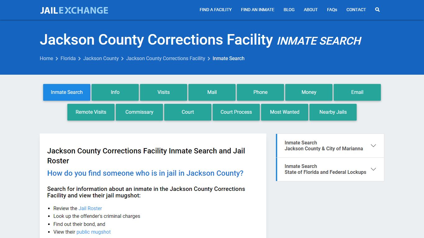 Jackson County Corrections Facility Inmate Search - Jail Exchange
